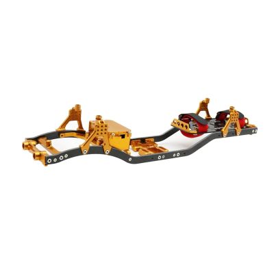 1/10 RC Crawler Fiber Girder 4MM CNC Metal Car Chassis Frame Body Kit Parts for Axial for SCX10 II Rock Off Road Truck(Golden)