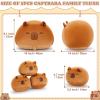5 PCS Capybara Plush Stuffed Animal Family-19" Large Round Capybara Plush, Large Mommy Plushies with 4 Baby Plushie Toy for Kids, Kawaii Body Pillow Christmas Birthday Gifts for Kids Boys Girls view 2