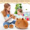 5 PCS Capybara Plush Stuffed Animal Family-19" Large Round Capybara Plush, Large Mommy Plushies with 4 Baby Plushie Toy for Kids, Kawaii Body Pillow Christmas Birthday Gifts for Kids Boys Girls view 4