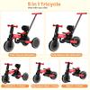 BoBike 5-in-1 Tricycle for Toddlers 18 Months to 5 Years, Kids Bike with Upgraded Pedals, Parent Push Handle, Balance Bike & Easy Assembly for Boys Girls (Red) view 2