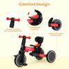 BoBike 5-in-1 Tricycle for Toddlers 18 Months to 5 Years, Kids Bike with Upgraded Pedals, Parent Push Handle, Balance Bike & Easy Assembly for Boys Girls (Red) view 4