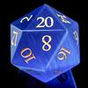 1PCS Gem D20 DND Dice - 25mm 20 Sided Crystal Cat Eye D&D Dice for Dungeons and Dragons, RPG, Roleplaying Games MTG Table Games, Handmade Polyhedral Dice (Blue Cat Eye) view 1
