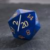 1PCS Gem D20 DND Dice - 25mm 20 Sided Crystal Cat Eye D&D Dice for Dungeons and Dragons, RPG, Roleplaying Games MTG Table Games, Handmade Polyhedral Dice (Blue Cat Eye) view 4