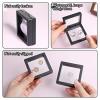 5 Pcs 3D Floating Frame with Stand, Challenge Coin Display Holder 2.75"x2.75" Small Shadow Box 3D Floating Clear Case Black Gift Packing Frame for Earrings Rings Necklace Bracelet Brooch Medallion view 3