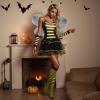 Prytgnsor Women Halloween Bee Costume Set Sleeveless Bumble Bee Cosplay Costume Theme Party Fancy Honeybee Queen Dress Set (Z-01, XL) view 4