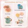 KDSFT Tea Party Set for Little Girls, Wooden Kids Tea Set with Teapot Cups Coasters Carrying Dessert, Picnic Outdoor Toys Pretend Play Kitchen Accessories for 3 4 5 Years Old view 4