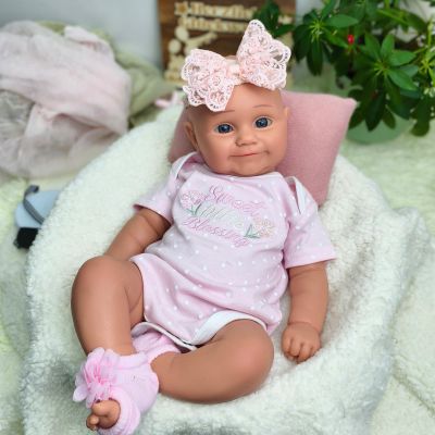 20inch Realistic Silicone Baby Doll - Lifelike Full Body Reborn Baby Girl, Handmade with Soft Platinum Silicone, Anatomically Correct & Washable, for Kids & Collectors