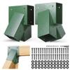 DOOTOO Heavy Duty Swing Set Bracket,2-Pack A Frame Swing Brackets Kit with Mounting Hardware-201 Stainless Steel,for 4"x4" (Actual 3.5"x3.5") Legs & 4"x6" (Actual 3.5"x5.5") Beam (Green) view 1