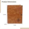 120-Pocket Money Collection Book, Brown Pu Leather with Embossed Design, Holds 240 Banknotes, Transparent Pages for Display view 2