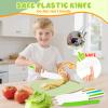 19 Pcs Kids Cooking Sets , Montessori Kitchen Tools for Toddlers, Safe Knife Set for Real Cooking ,Vegetable Crinkle Cutters Serrated Edges Plastic Toddler Knifes , Toddler Toys Set for Real Cooking view 4