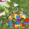 Lemicin Number 8 Pinata Building Blocks 8th Birthday Party Decorations with Pinata Stick Blindfold for Kids Happy Birthday Building Block Theme Party Supplies (Small, 16 x 10.6 x 3 In) view 3