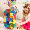 Lemicin Number 8 Pinata Building Blocks 8th Birthday Party Decorations with Pinata Stick Blindfold for Kids Happy Birthday Building Block Theme Party Supplies (Small, 16 x 10.6 x 3 In) view 4