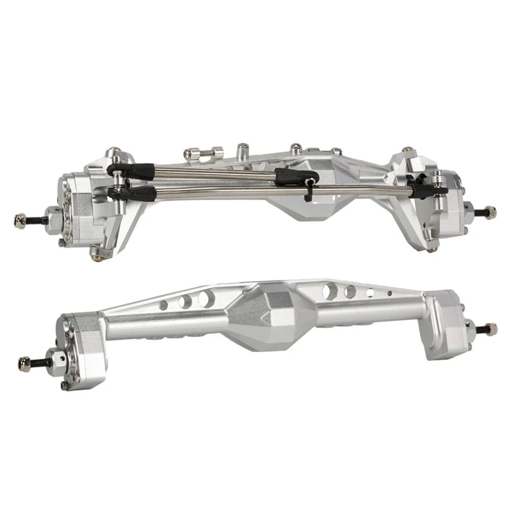 DAIHAOUU Aluminum Offset F9 Portal Axle with Adjustable Upper Link Mount Constant Velocity Driveshift for 1/10 RC Crawler for Capra Wraith(Silver Axle F-R)