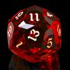 1PCS Multifaceted Glass D20 DND Dice - 28mm 20 Sided Gem D&D Dice for Dungeons and Dragons, RPG, Roleplaying Games MTG Table Games, Handmade Polyhedral Dice(Glass Red) view 2