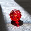 1PCS Multifaceted Glass D20 DND Dice - 28mm 20 Sided Gem D&D Dice for Dungeons and Dragons, RPG, Roleplaying Games MTG Table Games, Handmade Polyhedral Dice(Glass Red) view 3