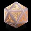 1PCS Gem D20 DND Dice - 25mm 20 Sided Crystal Cat Eye D&D Dice for Dungeons and Dragons, RPG, Roleplaying Games MTG Table Games, Handmade Polyhedral Dice(Pattern Grey) view 4