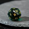 1PCS Multifaceted Glass D20 DND Dice - 28mm 20 Sided Gem D&D Dice for Dungeons and Dragons, RPG, Roleplaying Games MTG Table Games, Handmade Polyhedral Dice(Glass Green) view 3