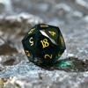 1PCS Multifaceted Glass D20 DND Dice - 28mm 20 Sided Gem D&D Dice for Dungeons and Dragons, RPG, Roleplaying Games MTG Table Games, Handmade Polyhedral Dice(Glass Green) view 4