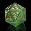 1PCS Gem D20 DND Dice - 25mm 20 Sided Crystal Cat Eye D&D Dice for Dungeons and Dragons, RPG, Roleplaying Games MTG Table Games, Handmade Polyhedral Dice(Pattern Green) view 2