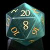 1PCS Gem D20 DND Dice - 25mm 20 Sided Crystal Cat Eye D&D Dice for Dungeons and Dragons, RPG, Roleplaying Games MTG Table Games, Handmade Polyhedral Dice (Green Cat Eye) view 2