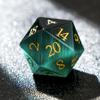 1PCS Gem D20 DND Dice - 25mm 20 Sided Crystal Cat Eye D&D Dice for Dungeons and Dragons, RPG, Roleplaying Games MTG Table Games, Handmade Polyhedral Dice (Green Cat Eye) view 3