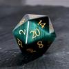 1PCS Gem D20 DND Dice - 25mm 20 Sided Crystal Cat Eye D&D Dice for Dungeons and Dragons, RPG, Roleplaying Games MTG Table Games, Handmade Polyhedral Dice (Green Cat Eye) view 4