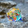 1PCS Multifaceted Glass D20 DND Dice - 28mm 20 Sided Gem D&D Dice for Dungeons and Dragons, RPG, Roleplaying Games MTG Table Games, Handmade Polyhedral Dice(Glass Rainbow) view 3