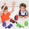 4PCS 3D Printed Dinosaur Animal Egg Set,Crystal Dinosaur Animals Egg Fidget Toy withDinosaur Inside Easter Halloween for Kids (4 Pcs Dinosaur) view 3