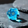 1PCS Multifaceted Glass D20 DND Dice - 28mm 20 Sided Gem D&D Dice for Dungeons and Dragons, RPG, Roleplaying Games MTG Table Games, Handmade Polyhedral Dice(Glass Teal) view 2