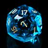 1PCS Multifaceted Glass D20 DND Dice - 28mm 20 Sided Gem D&D Dice for Dungeons and Dragons, RPG, Roleplaying Games MTG Table Games, Handmade Polyhedral Dice(Glass Teal) view 3