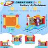 Whubefy Inflatable Bounce House with Slide for Kids, Indoor Outdoor Family Fun with Jumping Area, Throw Ball Game, Fun Photography & Basketball Rim, 106 x 71 x 83 Rocket Astronaut Theme Bouncy Castle view 2