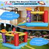 Whubefy Inflatable Bounce House with Slide for Kids, Indoor Outdoor Family Fun with Jumping Area, Throw Ball Game, Fun Photography & Basketball Rim, 106 x 71 x 83 Rocket Astronaut Theme Bouncy Castle view 4