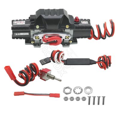 RC Metal Automatic Double Motor Simulated Winch for 1/10 RC Crawler Car Axial SCX10 TRX4 D110 Tamiya CC01 RGT86100V2