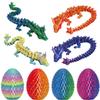 4PCS 3D Printed Dragon Egg Set,Crystal Animals Egg Fidget Toy with Dragon Inside Easter Halloween for Kids view 1