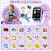 Kids Game Smart Watch 1.54" HD Touch Screen, 30+ Educational Games, Camera, Pedometer, Alarm, MP3 Player, Torch, Auidobook, Learn Card,Time Tools, Parental Control, Wrist Watch for Boys Girls (Purple) view 3