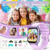 Kids Game Smart Watch 1.54" HD Touch Screen, 30+ Educational Games, Camera, Pedometer, Alarm, MP3 Player, Torch, Auidobook, Learn Card,Time Tools, Parental Control, Wrist Watch for Boys Girls (Purple) view 4