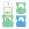 2 Pack Anti Breakage Baby Bottle Holder, Silicone Sleeves for Dr. Brown's Natural Glass Baby Bottles, Anti Flow Sleeve for Infant Bottles (5 Ounce) view 1