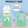 2 Pack Anti Breakage Baby Bottle Holder, Silicone Sleeves for Dr. Brown's Natural Glass Baby Bottles, Anti Flow Sleeve for Infant Bottles (5 Ounce) view 2