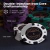 sharkplay 14g Clay Poker Chips Set for Texas Hold'em, 300 PCS Casino Numbered Chips with High-end Carrying Case & Dealer Button view 4
