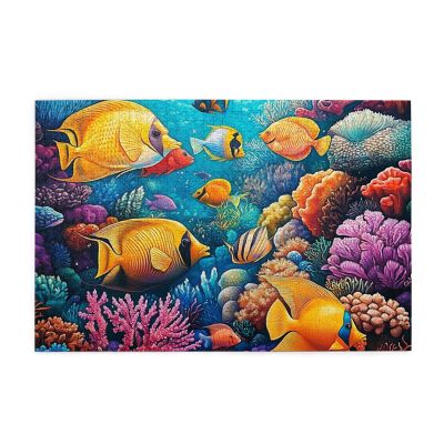 BEAROWL Vibrant Coral Reef Aquatic World1000 Piece Adults Wooden Jigsaw PuzzleVariety of Fish & Stunning Invertebrate ColorsUnderwater Ecosystem Art for Home DecorDecompression Games