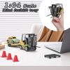 seveclotree 1/64 RC Forklift Toy,Toys for 6 7 8 9 Year Old Kids Boys,2 in 1 Transformable Lift Fork & Hook with Lights & Sounds,Remote Control Car with Trailer,RC Construction Toys Kids Gifts view 2