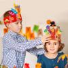 Abilat 12 Pack Thanksgiving Turkey Hats Crafts for Kids DIY Turkey Headband Party Crown Craft Kits Thanksgiving Activities for Kid Holiday Party Favors School Home Activity view 3