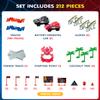 Spider Hero Race Track Toy for Boys 4-6, 212PCS Flexible Car Track with 2 Spider Cars, STEM DIY Track Playset Gift for Kids Ages 3 4 5 6 7 8 view 3