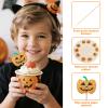 20 PCS Halloween Cupcake Toppers,Glitter Halloween Cupcake Picks Cake Decorations for Ha-lloween Theme Baby Shower Birthday Party Supplies view 3
