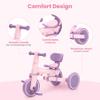 Bobike 5-in-1 Tricycle for Toddlers 18 Months to 5 Years Old, Kids Tricycle with Push Handle and Backrest, Toddler Balance Bike with Easy Assembly for Boys and Girls (Purple) view 4