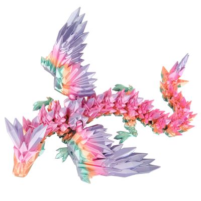 critigulf 18 inch Large Articulated 3D Printed Dragon with Wings and Egg  Mutil Colors  Giant Flying Toy Inside  Toothless Style Collectible for Kids and Adults (Candy)