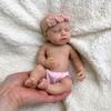 12 inch Open Mouth Soft Full Body Silicone Reborn Baby Dolls That Look Real Sleeping Newborn Girl Doll Handmade Toy for Kids view 2