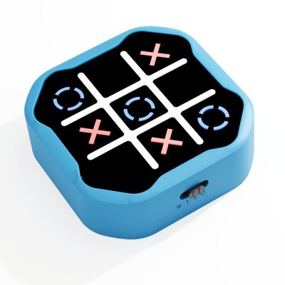 3 in 1 Electronic Tic Tac Toe Game, Handheld Digital Tic Tac Toe Bolt Game with Silent Mode, Portable Learing Toy Gift for Kids & Adults, Blue
