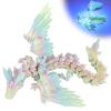 critigulf 18 inch Large Articulated 3D Printed Dragon with Wings and Egg  Mutil Colors  Giant Flying Toy Inside  Toothless Style Collectible for Kids and Adults (nightlight Rainbow) view 1