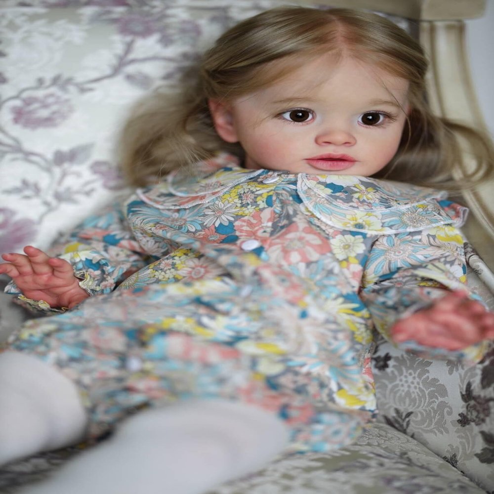 RXDOLL 26 Inch Big Size Reborn Baby Dolls Toddler Girl Cloth Body Lifelike Baby Dolls That Look Real Silicone Babies Doll Realistic Reborn Toddler Toys for Girls 3+